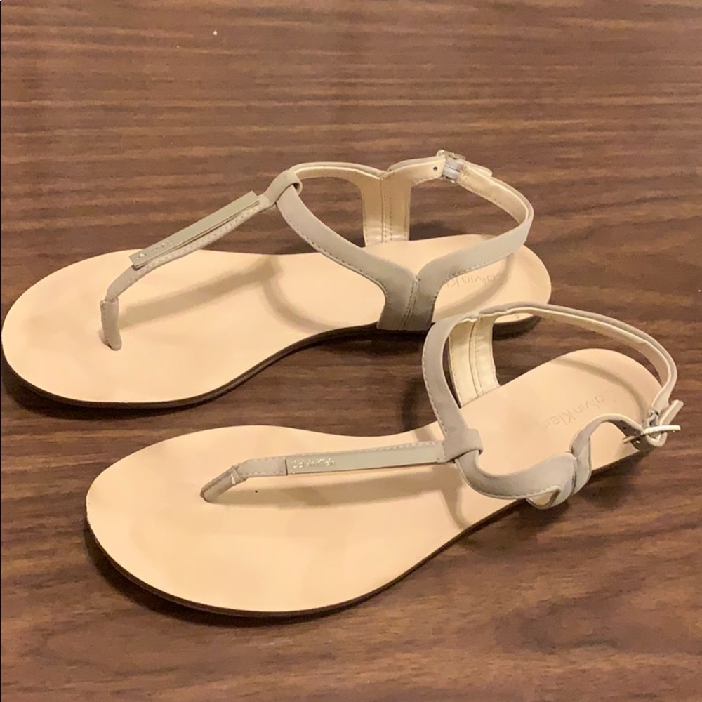 Calvin Klein t strap sandal